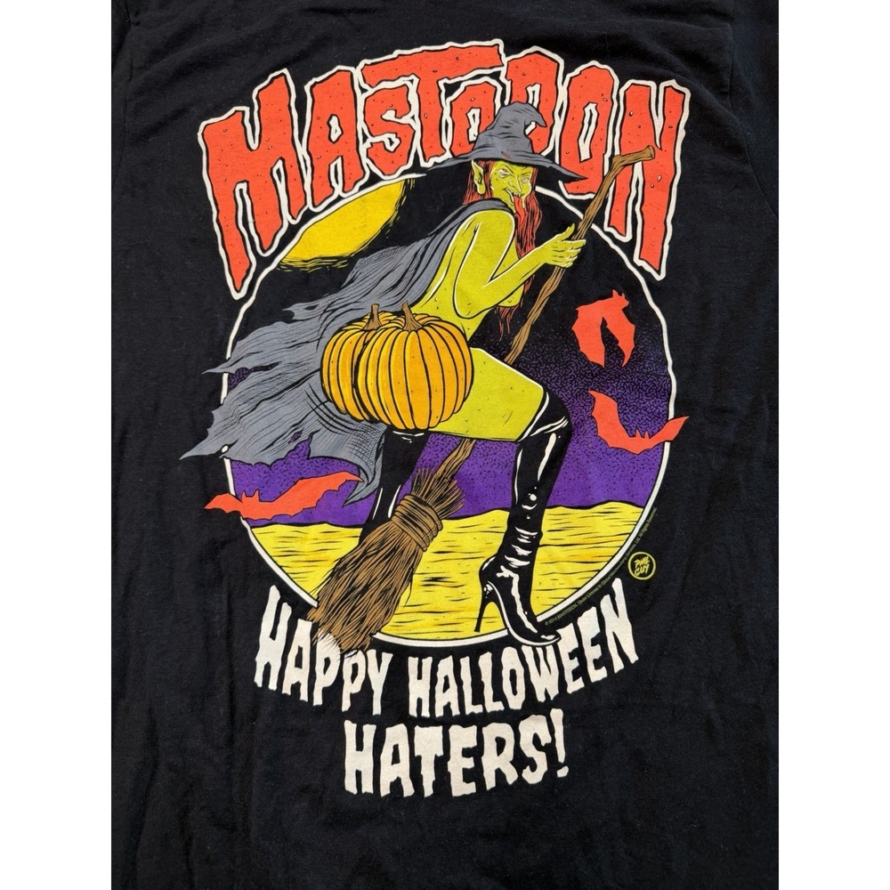 Mastadon Happy Halloween Haters Witch Band T Shirt‎ Size Large 2014 Tultex